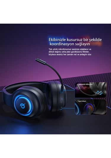 Heroad V200 Rgb 7.1 Kablolu Gaming Oyuncu Kulaklığı Siyah