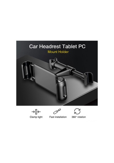 Kosona Siyah Araba Baş Yastığı Telefon Tutucu - 5.5-12.9 İnç Telefon/tablet/switch Uyumlu
