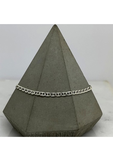 925 Ayar Gümüş Barlı Zincirli Erkek Bileklik Çok Renkli