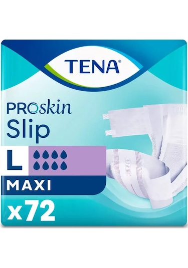 Tena Slip Maxi 8 Damla Bel Bantlı Hasta Bezi L 72'li