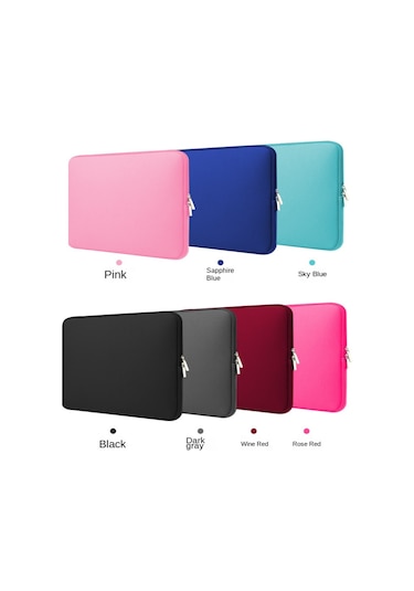 Dizüstü Bilgisayar Koruyucu Kılıf, Su Geçirmez Kılıf, Renkli, Taşıma Çantası, Tablet Aksesuarları, Aşınmaya Dayanıklı, Su Geçirmez Siyah-13 İnç, Diğer