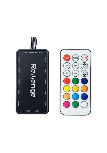 Revenge Rv400 4in1 Kumandalı Beyaz 12cm Rgb Fan Seti Fan Kontrolör Dahil 120mm 4lü Kasa Fanı