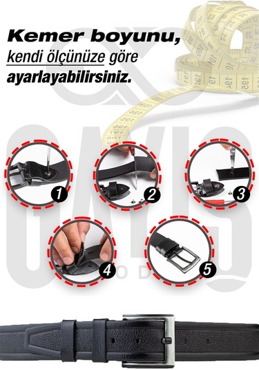 Özel Oval Kutulu Hakiki Manda Derisi Erkek Siyah Kot Kemeri Hediyelik ve Çeyizlik Kemer Siyah