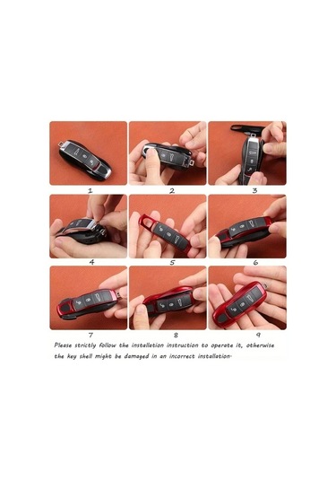 Userfriendly11 Porsche Cayenne Panamera Macan 911 Premium Gümüş Krom 2 Adet Anahtarlık Kılıfı Abs Reçine