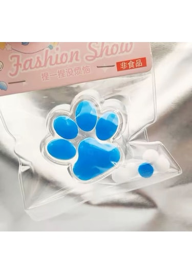 Kedi Patisi Squishy Işıklı Şeffaf Sukuşi Taba Skuşi Stress Oyuncağı Diğer