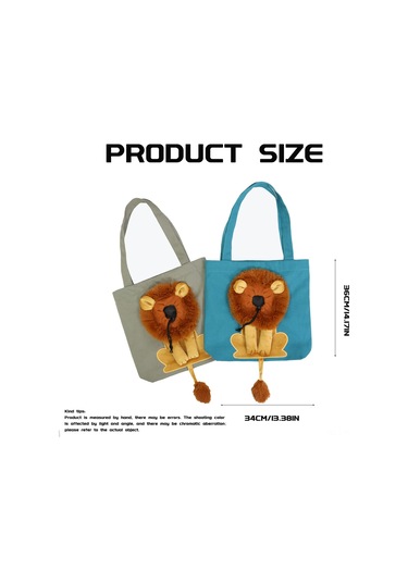 Evcil Hayvan Tuvali Omuz Taşıma Çantası, Sevimli Aslan Şeklinde Evcil Hayvan Tuvali Omuz Çantası Kedi Taşıyıcı, Taşınabilir Kediler İçin Küçük Evcil Hayvan Tuvali Tote Göğüs Çantası, Küçük Köpekler