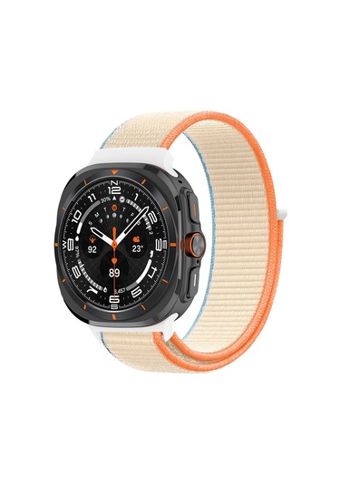 Biriva Home Galaxy Watch Ultra 47mm Krd-03 Hasır Kordon-krem