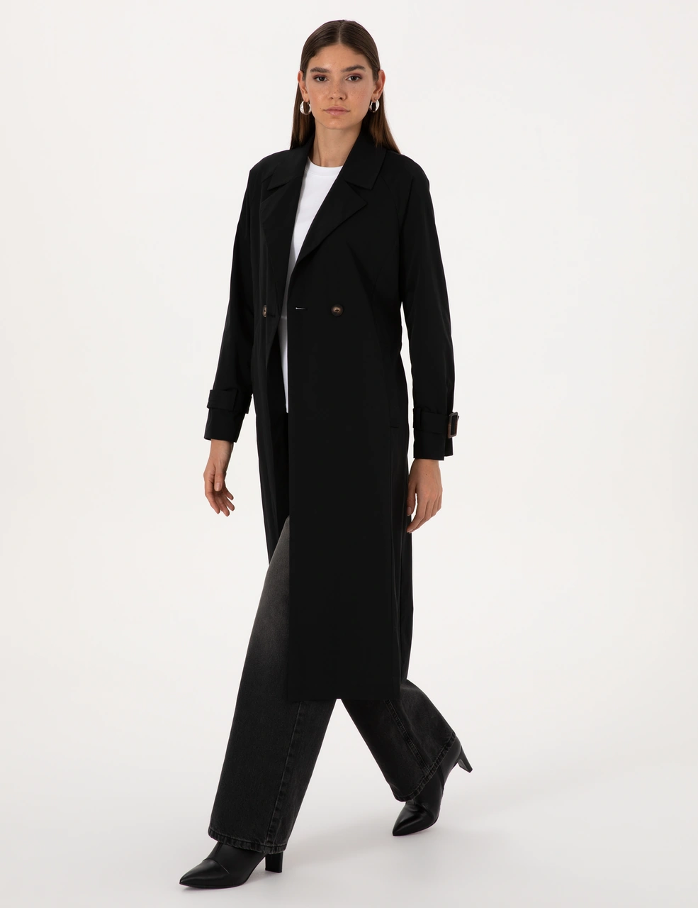 Pierre Cardin Kadın Siyah Trençkot 50314043-vr046 Siyah