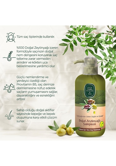 Eyüp Sabri Tuncer Doğal Zeytinyağlı Şampuan 600 ML