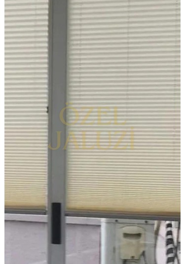 Krem Cam Balkon Ve Ofis Plisse Perde Plain003 Krem