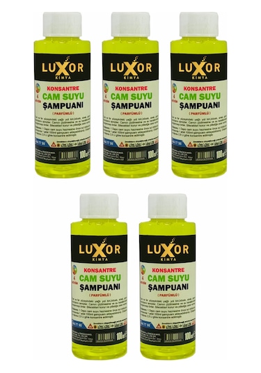 Luxor Kimya Konsantre Oto Cam Suyu Şampuanı 100 Ml 5 Adet