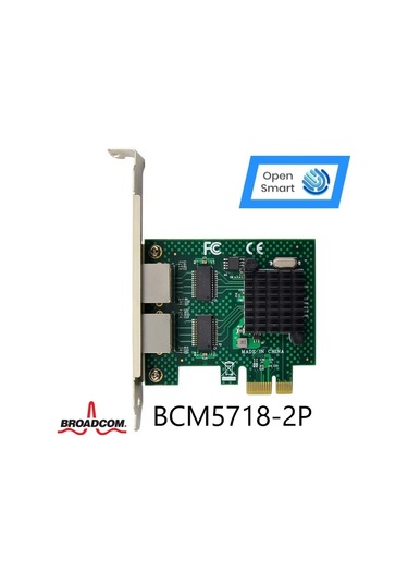 Open Smart 2 Port Broadcom BCM5718-2P Ethernet Kart - OPS7284BCM