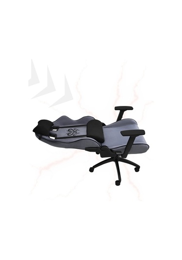 Rio Balerion Antrasit Gri Kadife Terletmez Kumaş Gaming Oyuncu Koltuğu -4 Gri