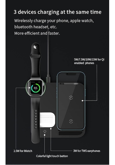 Wıreless Charger 4 In 1-siyah / 7069
