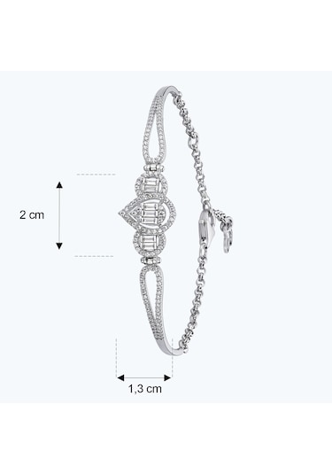 Altınbaş Gümüş Damla Baget Bileklik