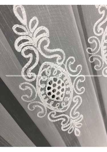 Tül Perde Taç Marka Ekselans Desen Serpme Suzene Motif Çok Renkli