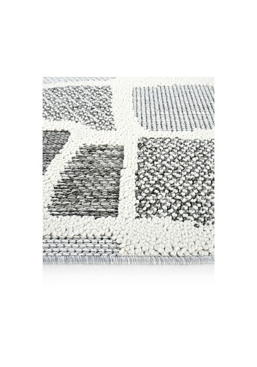 Cool Halı Bress 1414 Gri Mutfak Halısı Bukle Dokuma Saçaklı Tezgah Önü Leke Tutmaz İskandinav Yolluk