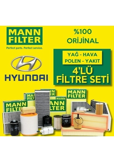 Hyundai Accent Era 1.5 Crdi Mann-Filter Filtre Bakım Seti 2006-20 (495301963)