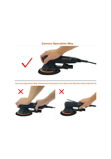 Maxxt R7303 350W Elektrikli Eksantrik Zımpara Makinesi 150 MM