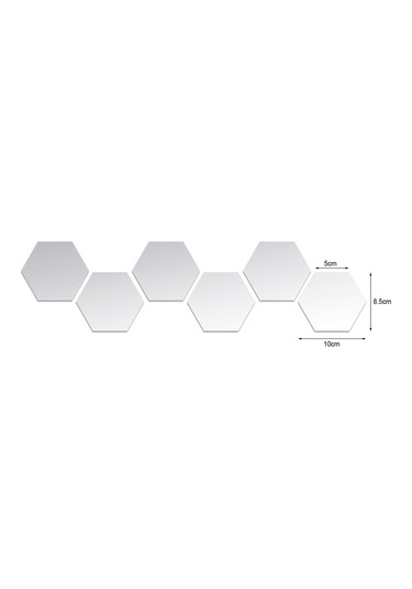 Suofeng 36 Adet Silver Akrilik Hexagon Yansıma Duvar Sticker - Dıy Ev Dekoru, Çocuk Odası/yatak Odası/banyo Uygun, Korumalı Filmi Ve Çift Taraflı Bandı İle Çok Renkli