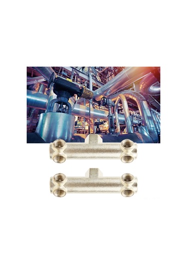 Yunboo Alüminyum Valf Bağlantısı - G3/8 15mm Alt Delik, G1/4 11.5mm Diğer Delikler - Elektrikli Hava Kompresörü Aksesuarı 2 Adet