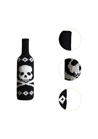 Suntek Örme Şişe Kazak Eğlenceli Eve Taşınma Kafatası Kafatası