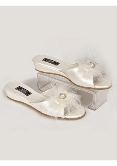 G&C Gelin Terliği Alçak Feta Taban Deri Kutulu 171