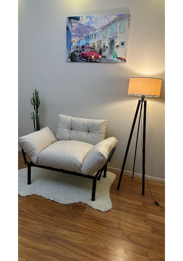 Modern Style Home Taksim Ikili Koltuk Kanepe Krem Krem Modernk016