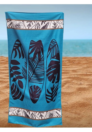 Cherir Mikrofiber Plaj Havlusu 399264848 Mavi-turkuaz