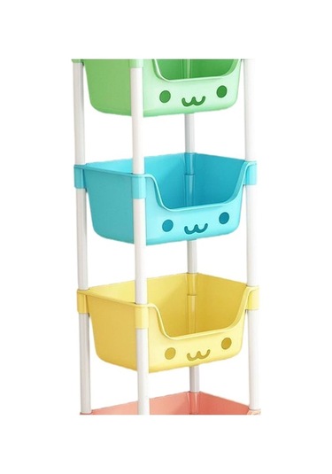 Trendooze 4 Katlı Tekerlekli Çamaşır Sepeti Ev Ofis Mekan Kullanımı Stil A Stil A