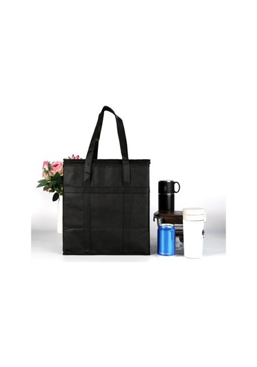 Taşınabilir Termal Yalıtımlı Öğle Yemeği Çantası Katlanır Piknik Çantası Tote Soğutucu Buz Paketi 33cm Çok Renkli