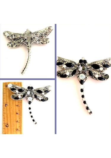 Omeniv Vintage Stil Viktoryen Yusufçuk Böcek Broş İğne Kristal