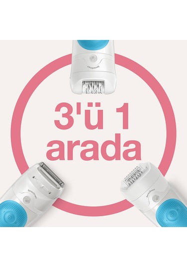 Braun Silk-Epil 5 5605 3'ü 1 Arada Senso Smart Epilatör