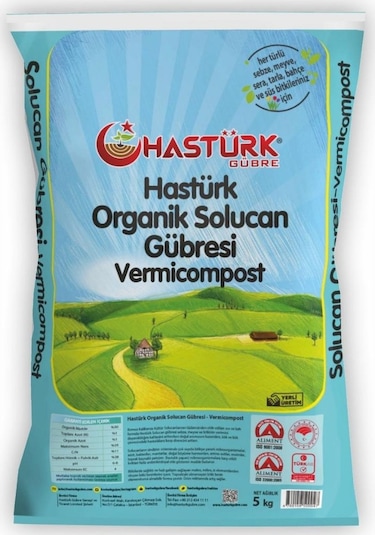 Hastürk Organik Solucan Gübresi 5 Kg. 5 KG