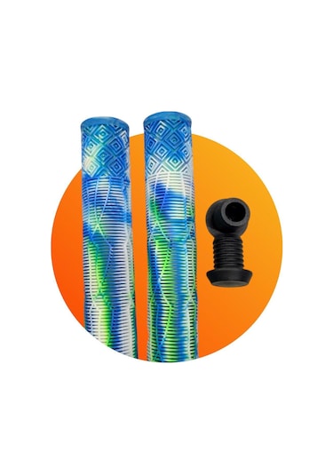 17 Cm Mtb Bmx Freeride Elcik Silikon Bisiklet Elcik Kaymaz Yapı Dirt Jump Bisiklet Elciği Mavi Yeşil Mor - Pembe