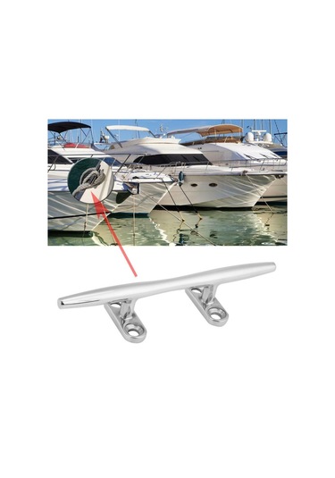 Tekne Koç Boynuzu 200mm. Paslanmaz Krom