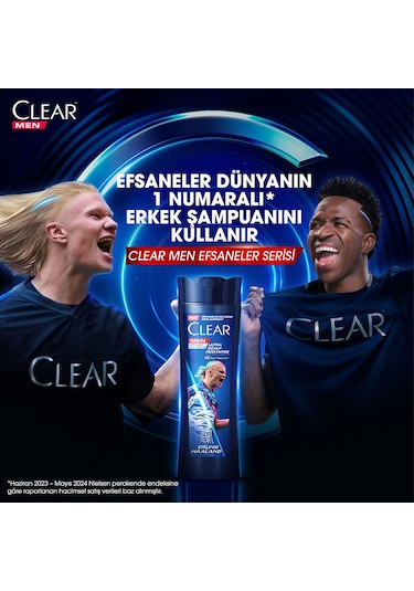 Clear Men Erling Haaland Kepeğe Karşı Etkili Şampuan 3 x 350 ML