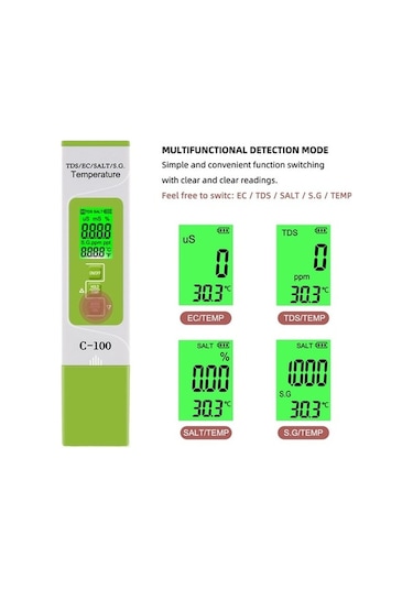 Novahub Portatif Kalem Tipi Ph Ölçer Akvaryum & Yüzme Havuzu Su Kalitesi Test Cihazı