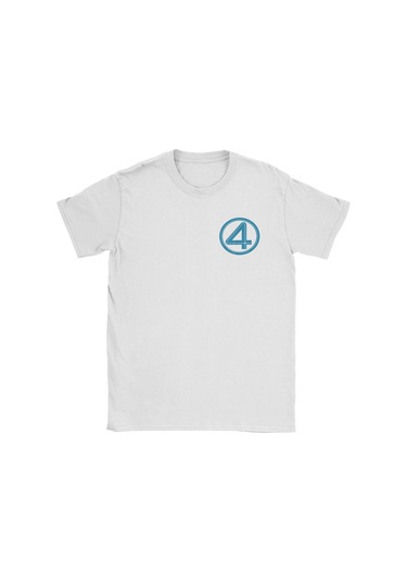 Mınıso Fantastik Dört Çizgi Roman Erkek Kısa Kollu Pamuklu T-shirtwhıte WHITE