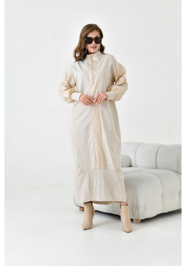 Ftz Kadın İki İp Elbise Beige 30950 Beige