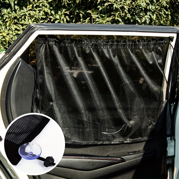 Gateesat 01 Emme Araç Güneşlik Siyah Yan Arka Cam Katlanır Izgara Isı Yalıtımı Seyahat