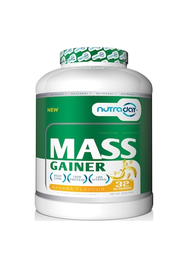 Karbonhidrat Tozu Mass Gainer 3520 Gram Muz Aromalı Hacim Kütle Kas Gainermass