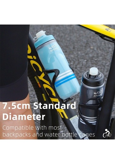 Wondernest Yp0721046 Yok Yalıtımlı West Su Spor Şişesi Sıkma Sertifikalı Pp5 Mavi Kabı Içermez Fda Bpa Free Bisiklet Bıkıng 620ml - Fe Mavi