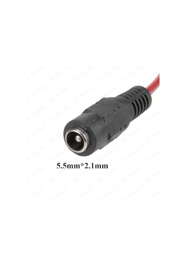 5 Adet 5.5x2.1mm DC 12V Dişi CCTV Led Güç Kablosu