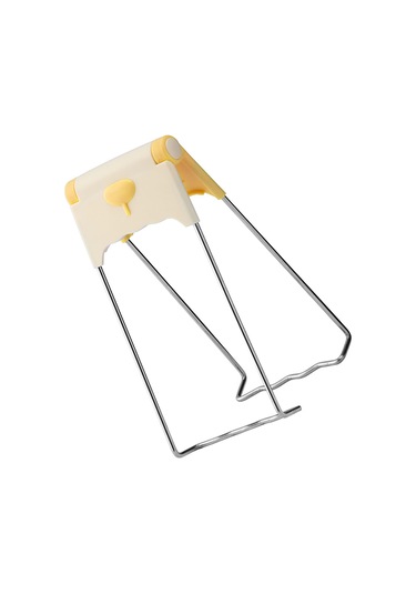 Plastik Metal Tabak Kelepçesi Profesyonel Ev Mutfak Ergonomik Tencere Sıcak Plaka Maşası Erkekler Kadınlar İçin Sarı