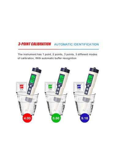 Profesyonel Ph/Ec/Tds/Tuzluluk/Termometre Dijital Test Cihazı