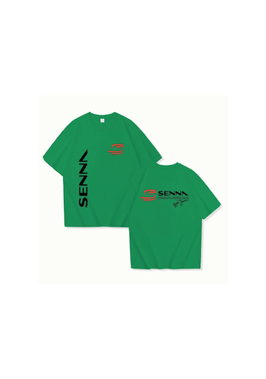 Snapbuy 2025 Erkek T-shirt Ayrton Senna Formula 1 Grafik Xxs-4xlgri Gri