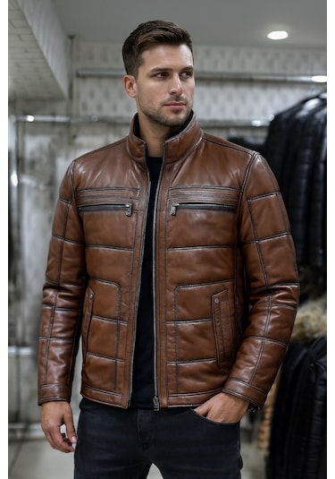 Deriwork Erkek Kahverengi Mont E07 Taba