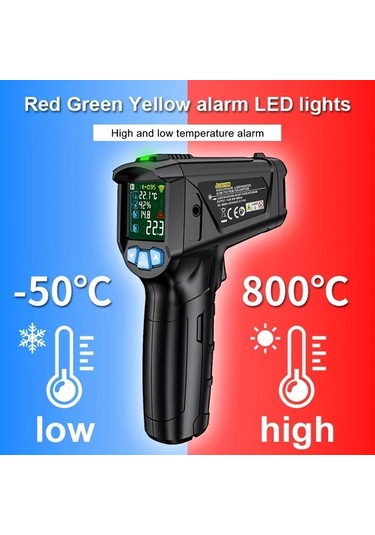 Motion003 Mestek Ir01a Dijital Kızılötesi Termometre Temassız -50 C İla 800 C Lcd Ekran P