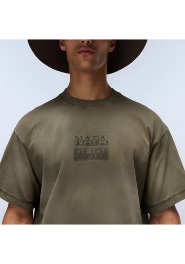 Napapijri Comel Erkek Yeşil T-shirt Np0a88y9g0a1 Yeşil